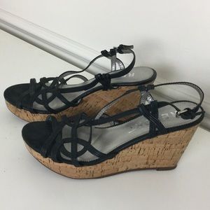 Report ‘Geraldine’ Cork Platform Wedge Sandal Sz 8